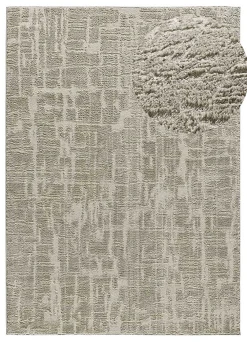 Clearance Atticgo Tapis intérieur argent rectangulaire scandinave 140x200 cm LIMA
