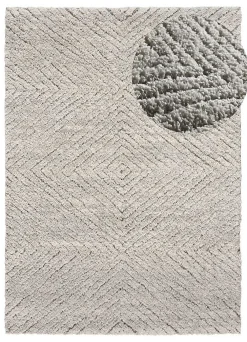 Online Atticgo Tapis intérieur argent rectangulaire shaggy 160x230 cm ATESA