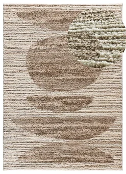 Atticgo Tapis intérieur beige rectangulaire scandinave 120x170 cm LIMA* Tapis Persan Et Berbère|Tapis Pour Salon
