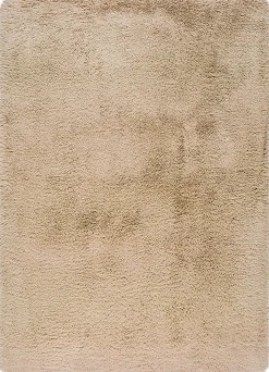 Atticgo Tapis intérieur beige rectangulaire shaggy uni 140x200 cm ALPACA* Tapis Uni