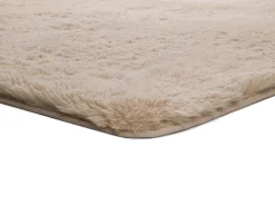 Atticgo Tapis intérieur beige rectangulaire shaggy uni 140x200 cm ALPACA* Tapis Uni