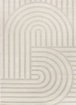 Atticgo Tapis intérieur blanc rectangulaire scandinave 80x150 cm SNOWY* Tapis Persan Et Berbère