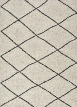 Atticgo Tapis intérieur blanc rectangulaire éthnique 160x230 cm ATLAS* Tapis Persan Et Berbère