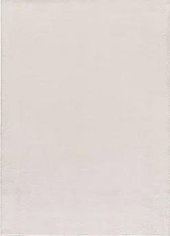 Atticgo Tapis intérieur blanc rectangulaire uni 80x150 cm CORALINE* Tapis Uni