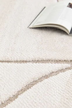Best Atticgo Tapis intérieur blanc rectangulaire scandinave avec relief 160x230 cm DIENA