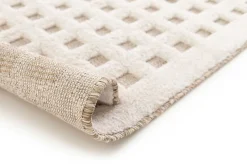 Atticgo Tapis intérieur blanc rectangulaire scandinave avec relief 120x170 cm DIENA* Tapis Persan Et Berbère