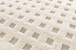 Atticgo Tapis intérieur blanc rectangulaire scandinave avec relief 120x170 cm DIENA* Tapis Persan Et Berbère
