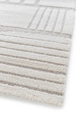 Atticgo Tapis intérieur blanc rectangulaire scandinave 120x170 cm SNOWY* Tapis Persan Et Berbère