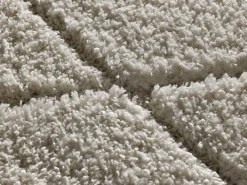 Outlet Atticgo Tapis intérieur blanc rectangulaire shaggy 60x120 cm ATESA