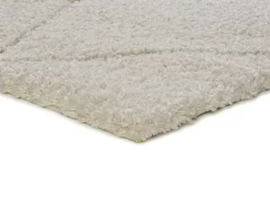 Outlet Atticgo Tapis intérieur blanc rectangulaire shaggy 60x120 cm ATESA