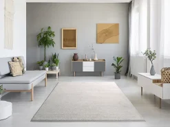 Atticgo Tapis intérieur blanc rectangulaire uni 60x120 cm MONTANA* Tapis Uni