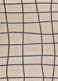 Atticgo Tapis intérieur blanc rectangulaire shaggy scandinave 160x230 cm ATLAS* Tapis Persan Et Berbère