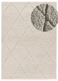 Best Atticgo Tapis intérieur blanc rectangulaire shaggy 160x230 cm ATESA