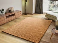 Sale Atticgo Tapis intérieur camel rectangulaire shaggy uni 60x120 cm ATLAS