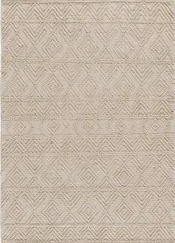 Outlet Atticgo Tapis intérieur crème rectangulaire ethnique avec relief 120x170 cm PAMUK