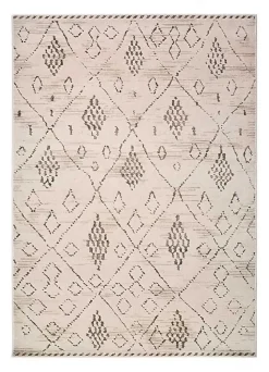 Atticgo Tapis intérieur crème / marron rectangulaire ethnique 133x190 cm CERES* Tapis Intérieur