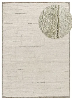 Outlet Atticgo Tapis intérieur crème rectangulaire scandinave 120x170 cm CANDELA