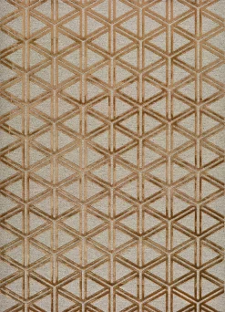Atticgo Tapis intérieur cuivre rectangulaire géométrique 120x170 cm LANA* Tapis Pour Chambre