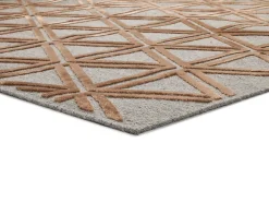 Atticgo Tapis intérieur cuivre rectangulaire géométrique 120x170 cm LANA* Tapis Pour Chambre