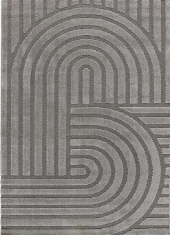 Atticgo Tapis intérieur gris rectangulaire scandinave 160x230 cm SNOWY* Tapis Persan Et Berbère