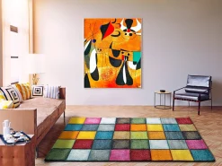 Atticgo Tapis intérieur multicolore rectangulaire géométrique 140x200 cm MATRIX* Tapis Pour Salon