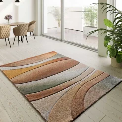Outlet Atticgo Tapis intérieur multicolore rectangulaire abstrait 80x150 cm SORA