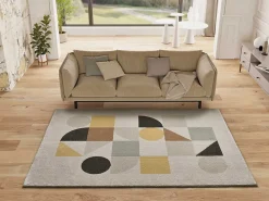 Atticgo Tapis intérieur multicolore rectangulaire scandinave 160x230 cm DOMUS* Tapis Persan Et Berbère|Tapis Pour Salon