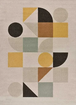 Atticgo Tapis intérieur multicolore rectangulaire scandinave 160x230 cm DOMUS* Tapis Persan Et Berbère|Tapis Pour Salon