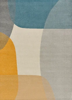 Sale Atticgo Tapis intérieur multicolore rectangulaire géométrique 80x150 cm MONIC
