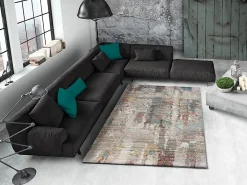 Atticgo Tapis intérieur multicolore rectangulaire abstrait 160x230 cm AMIRA* Tapis Uni