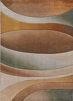 Atticgo Tapis intérieur multicolore rectangulaire abstrait 140x200 cm SORA* Tapis Pour Salon