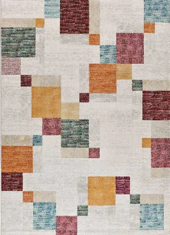 Best Atticgo Tapis intérieur multicolore rectangulaire géométrique 133x190 cm EIDER