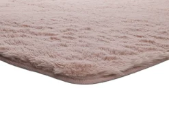Atticgo Tapis intérieur rose poudré rectangulaire shaggy uni 200x290 cm ALPACA* Tapis Pour Salon