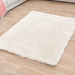 Clearance GoodHome Tapis intérieur extra doux écru L.170 x l.120cm , Pelli