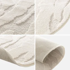 Sweeek Tapis intérieur forme de galet motif avec relief beige Julianne 160x230cm* Tapis Pour Salon