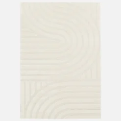 Sweeek Tapis intérieur motifs arches. poils ras 160 x 230cm crème - Blake