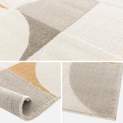 Best Sweeek Tapis intérieur motifs rétro poils ras crème 160 x 230cm