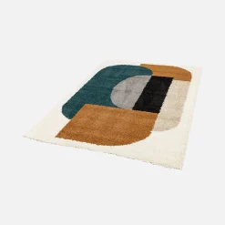 Sweeek Tapis intérieur shaggy. motifs géométriques. multicolore. 160 x 230cm