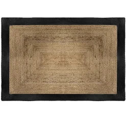 Discount Tapis jute bord noir L.120 x l.170 cm