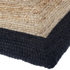 Discount Tapis jute bord noir L.120 x l.170 cm