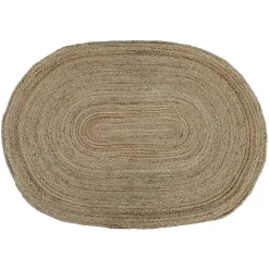 Best Norasia Tapis jute et coton ovale naturel L.170 x l.120 cm