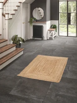 GoodHome Tapis jute Melua 120 x 170 cm* Tapis Jute Et Naturel|Tapis Pour Chambre