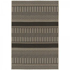 Best Unamourdetapis Tapis kilim tissé motif ethnique LONA 1, noir, beige