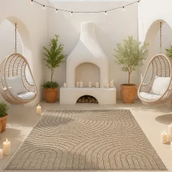 Best The Carpet Tapis Kos extérieur moderne arc, Nature, 80 x 150 cm