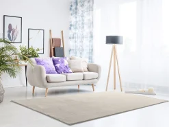 Best Atticgo Tapis lavable antidérapant blanc rectangulaire uni 200x290 cm LOFT