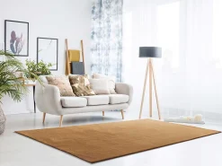 Outlet Atticgo Tapis lavable antidérapant cuivre rectangulaire uni 140x200 cm LOFT