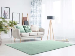 Atticgo Tapis lavable antidérapant vert rectangulaire uni 120x170 cm LOFT* Tapis Uni