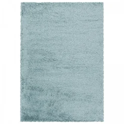 Unamourdetapis Tapis longs poils shaggy tissé motif uni UNI B, Bleu* Tapis Pour Chambre
