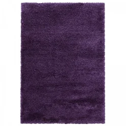 Sale Unamourdetapis Tapis longs poils shaggy tissé motif uni UNI B, Violet