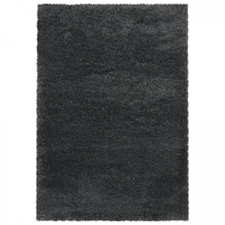 Discount Unamourdetapis Tapis longs poils shaggy tissé motif uni UNI B, Gris